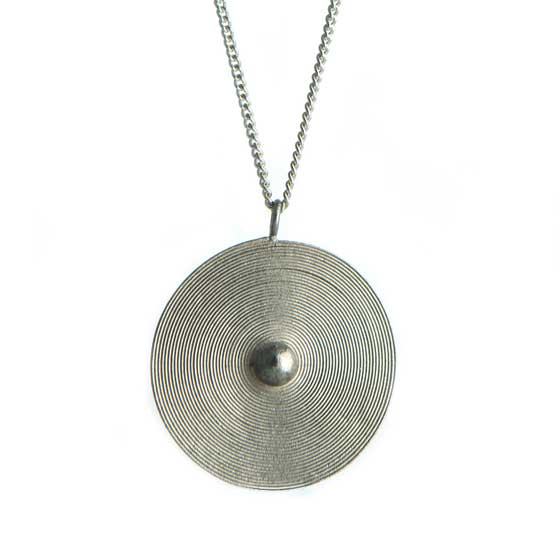 Silver full moon on sale pendant